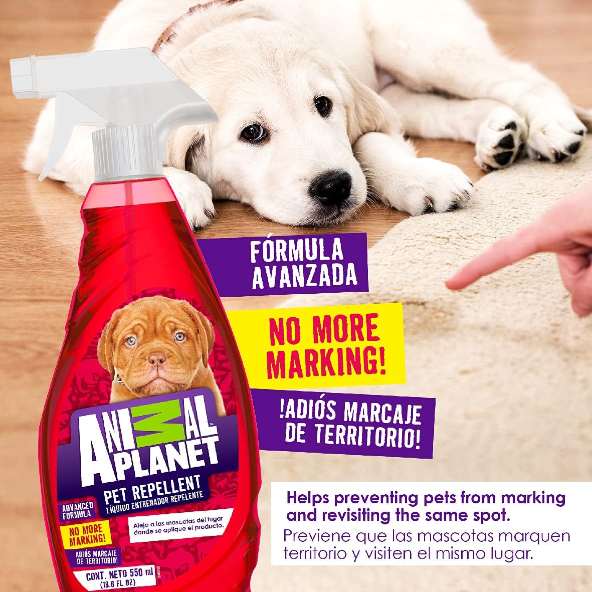 Kit Limpieza Animal Planet - Shampoo, Atrayente, Repelente