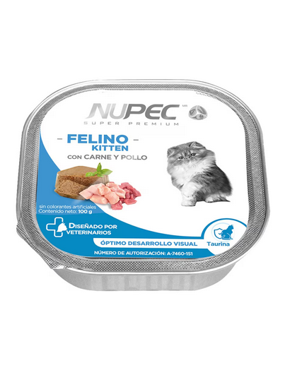 NUPEC - Felino Kitten Húmedo 4 x 100 grs